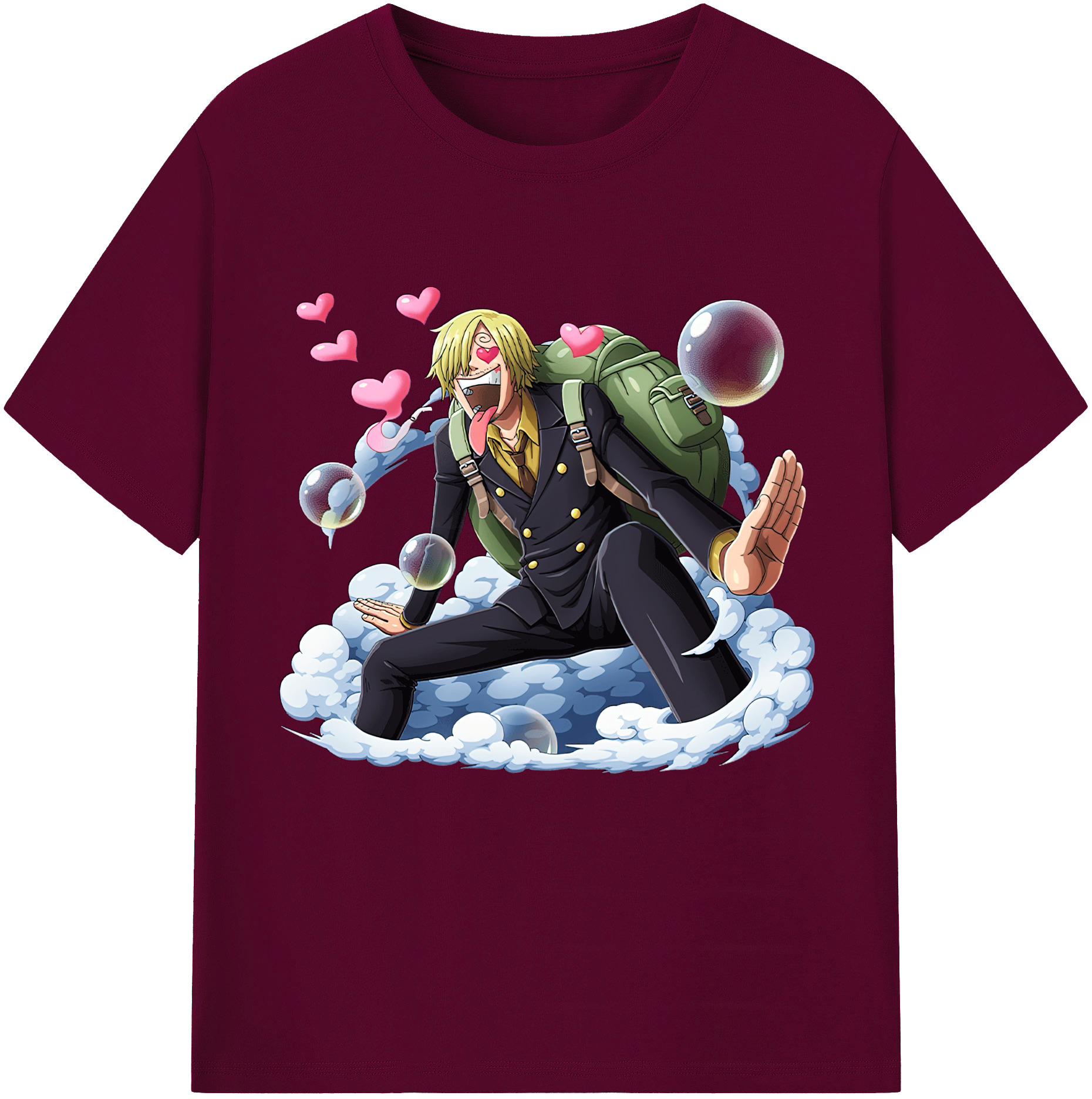 （画像用） ワンピース サンジ ONE PIECE Sanji レディースカジュアルプリントTシャツ（綿100％）